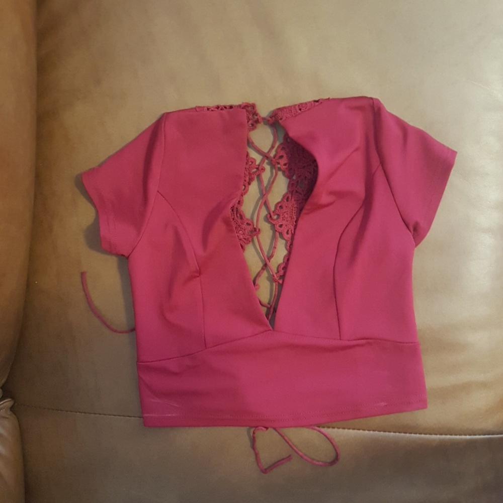 Magenta crop top